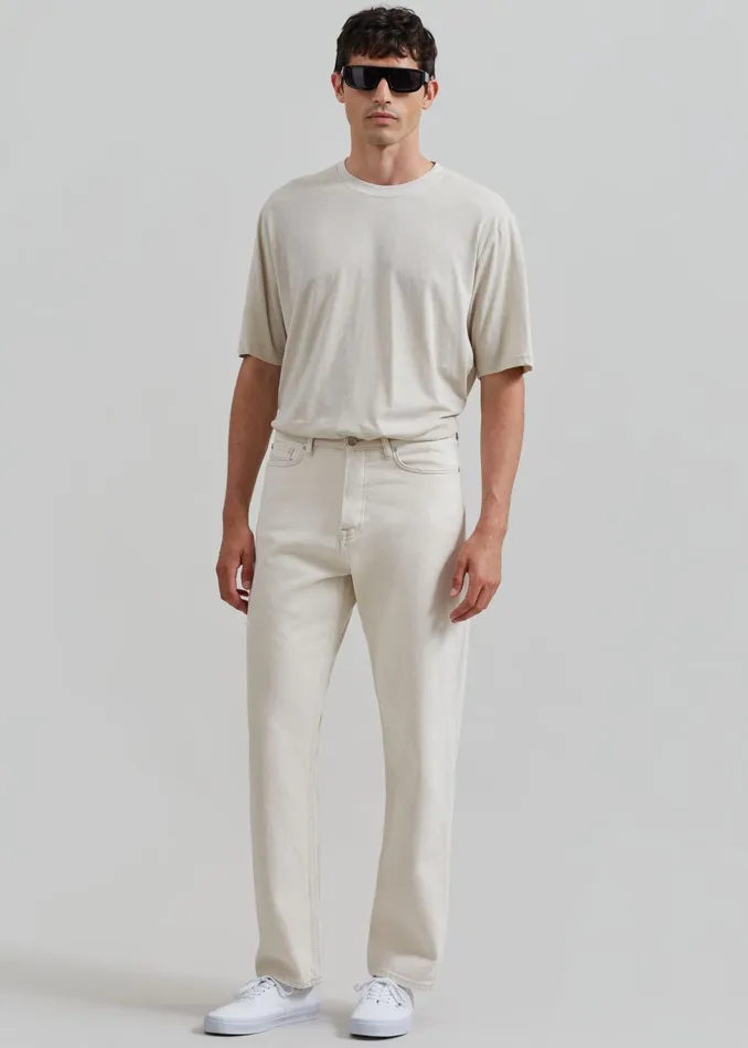 The Frankie Shop Bottoms Samse Samse Saeddie Jeans 8211 Natural 8211 Men