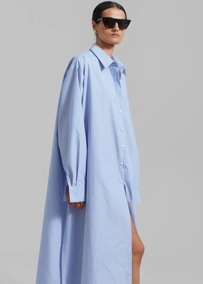 The Frankie Shop Dresses Avery Shirt Dress 8211 Blue Stripe 8211 Women