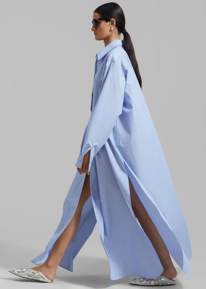 The Frankie Shop Dresses Avery Shirt Dress 8211 Blue Stripe 8211 Women