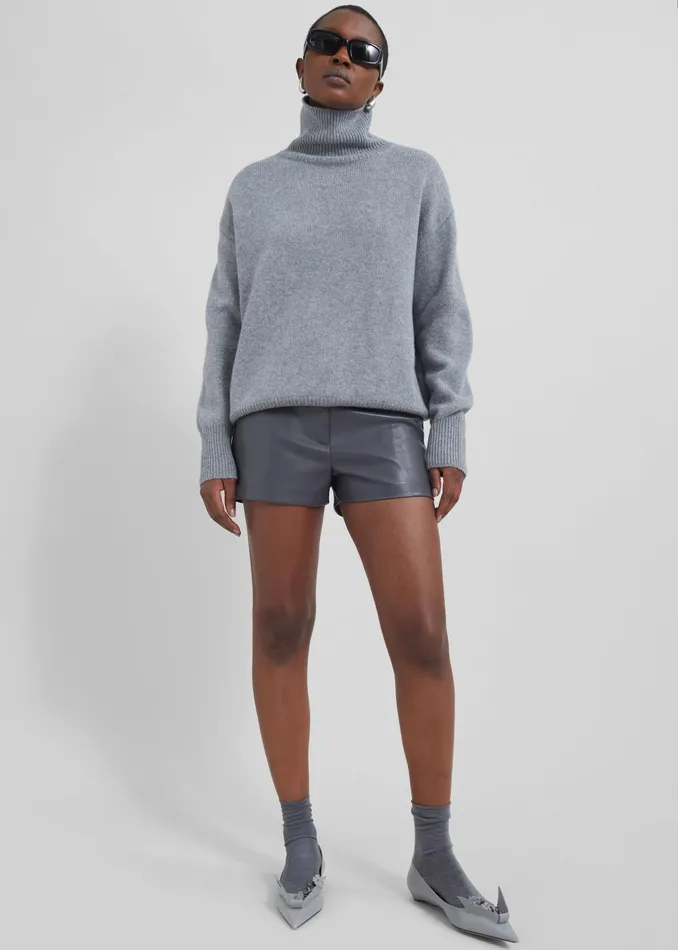 The Frankie Shop Knitwear Milani Wool Turtleneck 8211 Grey 8211 Women