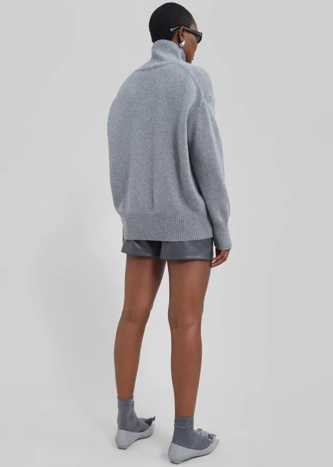 The Frankie Shop Knitwear Milani Wool Turtleneck 8211 Grey 8211 Women