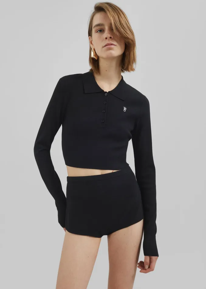 The Frankie Shop Loungewear Alissa Knit Briefs 8211 Black 8211 Women