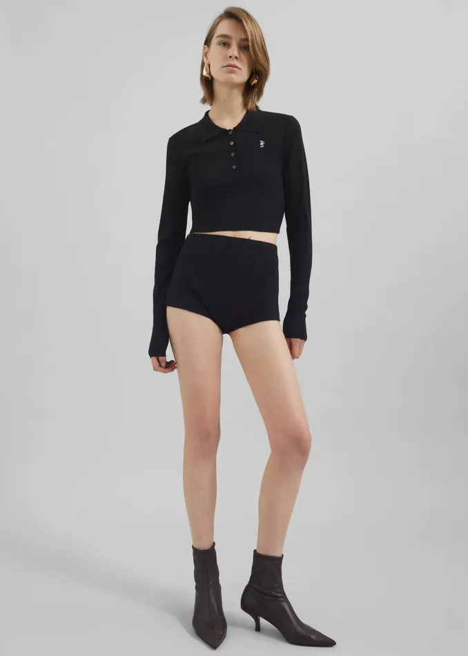 The Frankie Shop Loungewear Alissa Knit Briefs 8211 Black 8211 Women