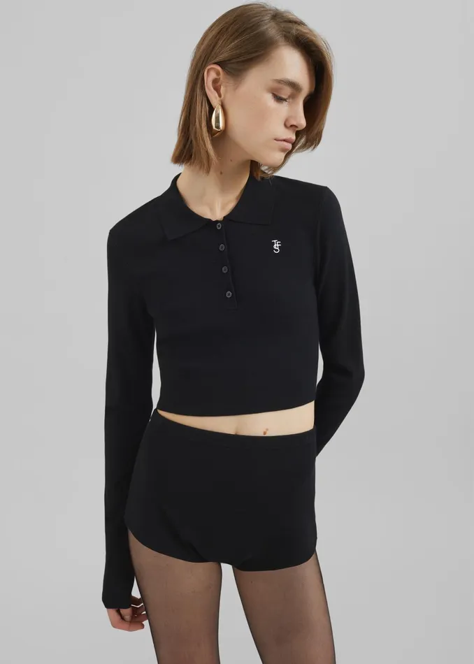 The Frankie Shop Loungewear Alissa Knit Briefs 8211 Black 8211 Women
