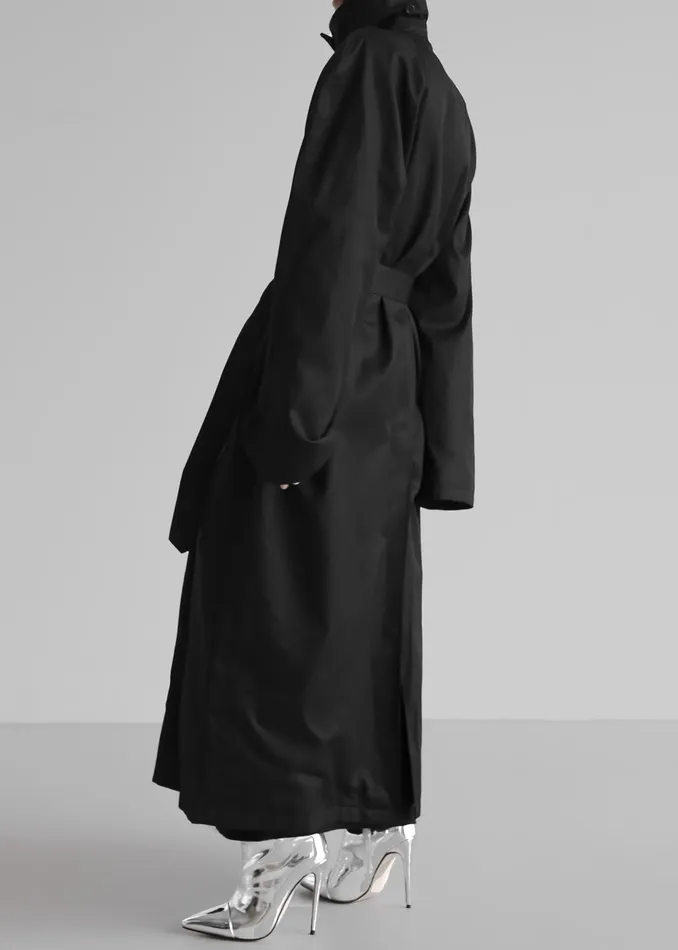 The Frankie Shop Outerwear Decima Trench Coat 8211 Black 8211 Women