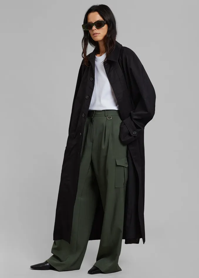 The Frankie Shop Outerwear Decima Trench Coat 8211 Black 8211 Women