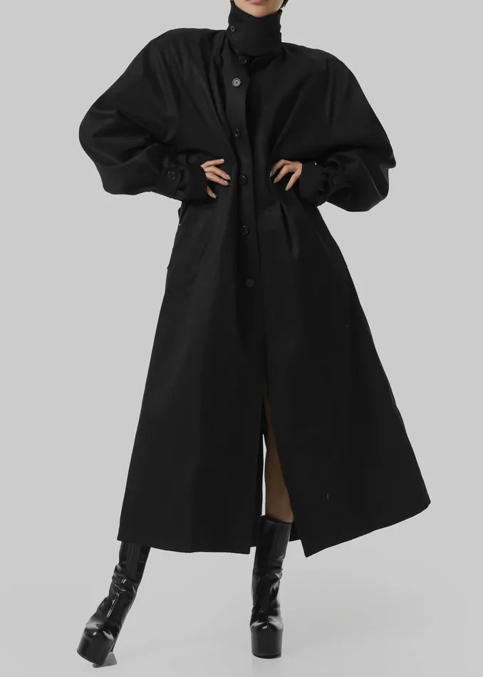 The Frankie Shop Outerwear Decima Trench Coat 8211 Black 8211 Women