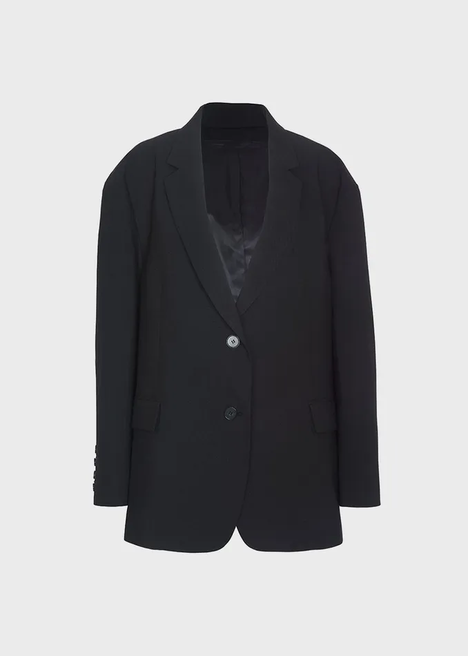 The Frankie Shop Outerwear Frankie Oversized Boyfriend Blazer 8211 Black 8211 Women