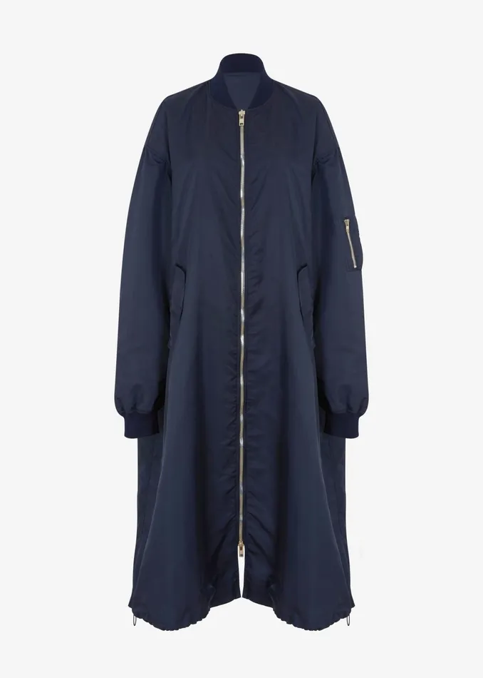 The Frankie Shop Outerwear Isaac Oversized Bomber Coat 8211 Navy 8211 Women