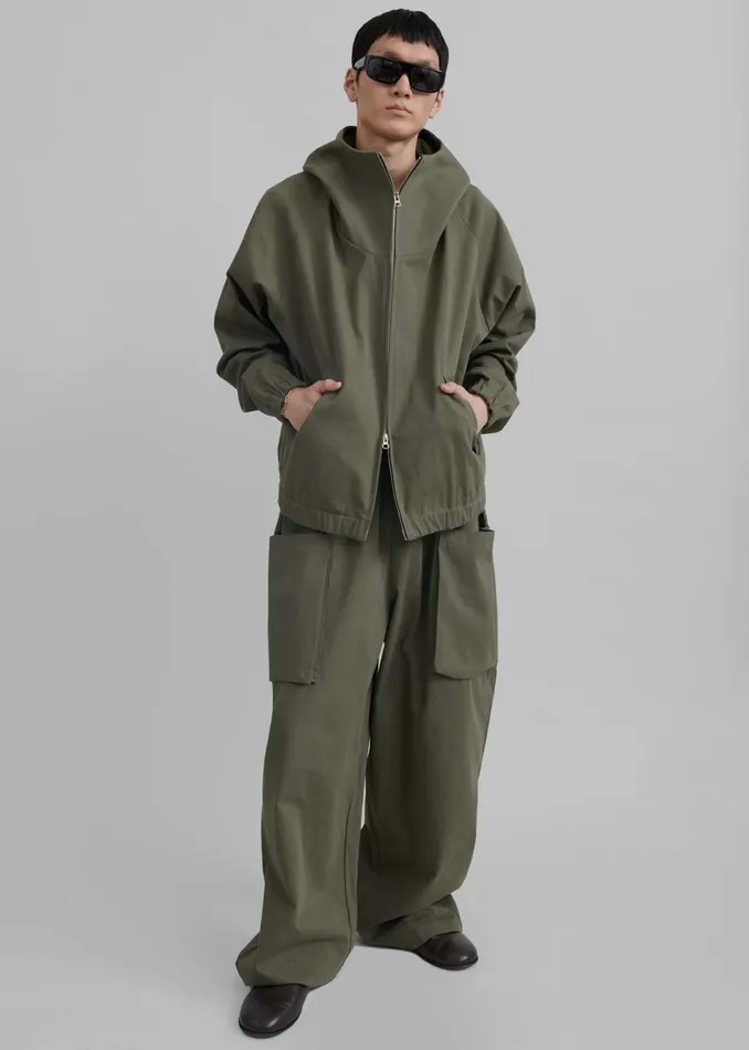 The Frankie Shop Outerwear Lauri Hooded Jacket 8211 Khaki 8211 Men
