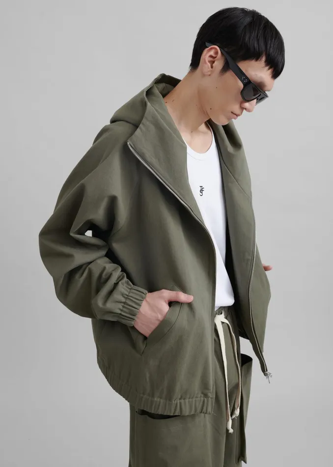 The Frankie Shop Outerwear Lauri Hooded Jacket 8211 Khaki 8211 Men