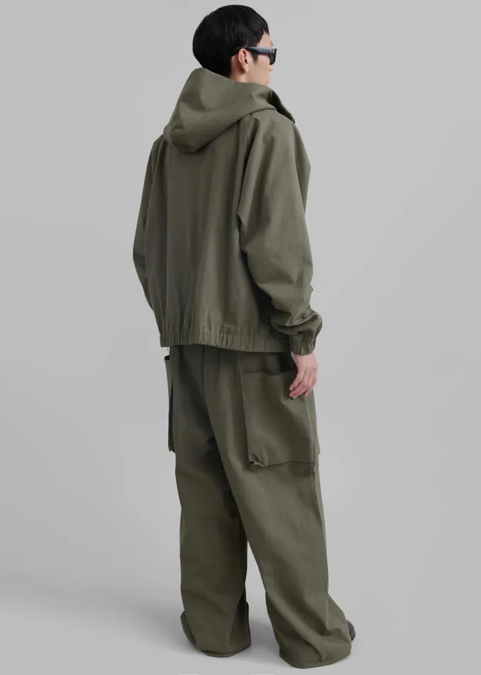 The Frankie Shop Outerwear Lauri Hooded Jacket 8211 Khaki 8211 Men