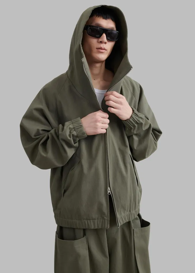 The Frankie Shop Outerwear Lauri Hooded Jacket 8211 Khaki 8211 Men
