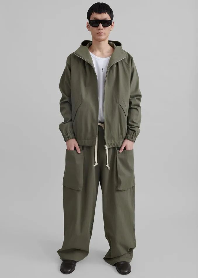 The Frankie Shop Outerwear Lauri Hooded Jacket 8211 Khaki 8211 Men