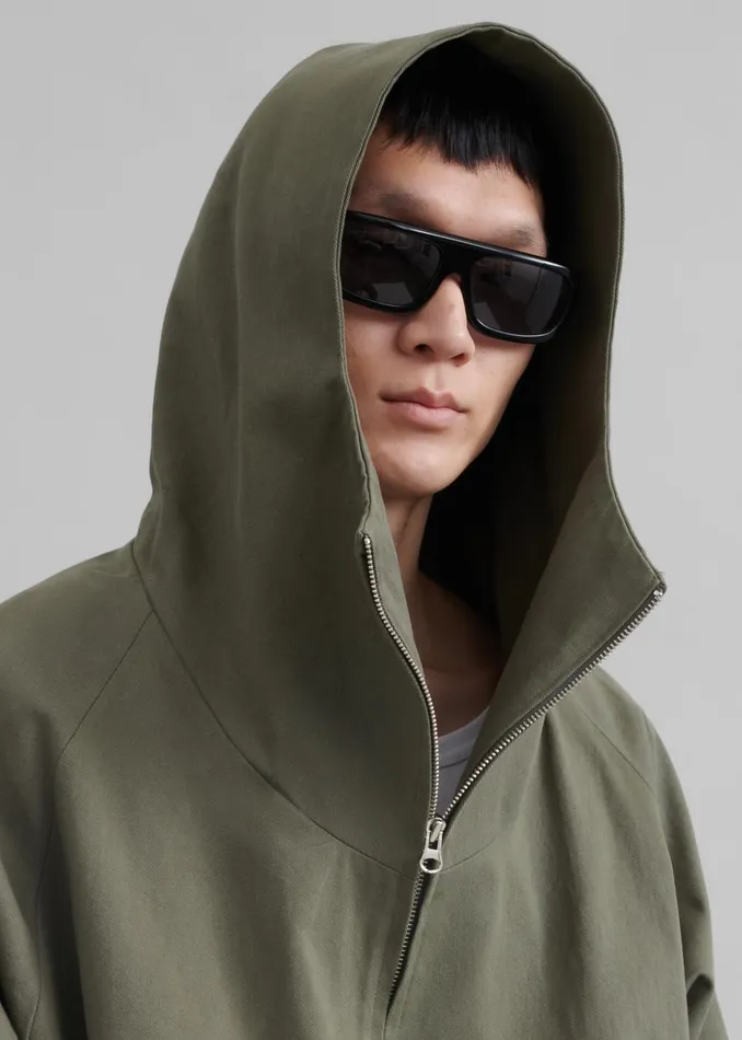 The Frankie Shop Outerwear Lauri Hooded Jacket 8211 Khaki 8211 Men