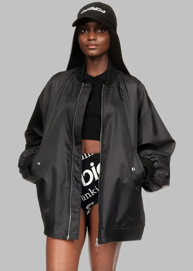 The Frankie Shop Outerwear Lawrence Bomber Jacket X Barbie 8211 Black 8211 MenWomen