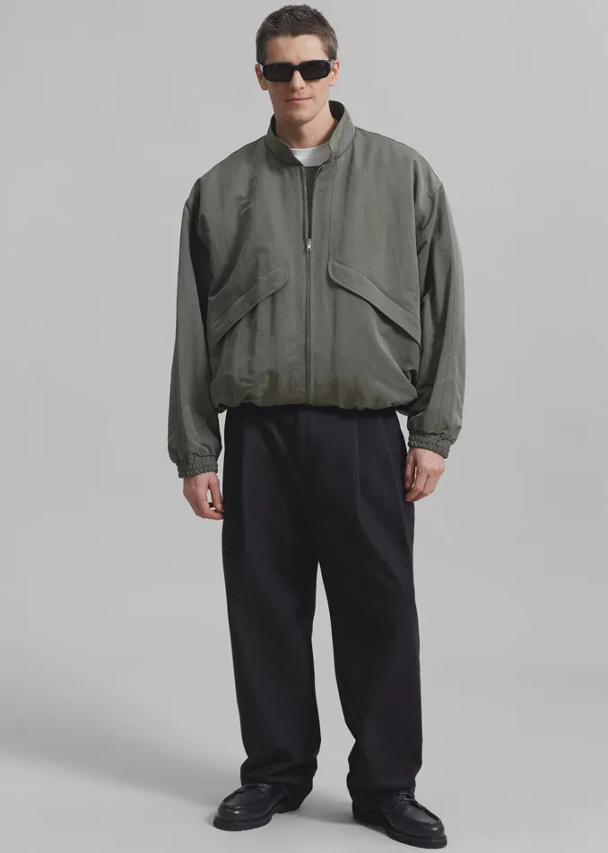 The Frankie Shop Outerwear Seth Oversized Jacket 8211 Khaki 8211 WomenMen