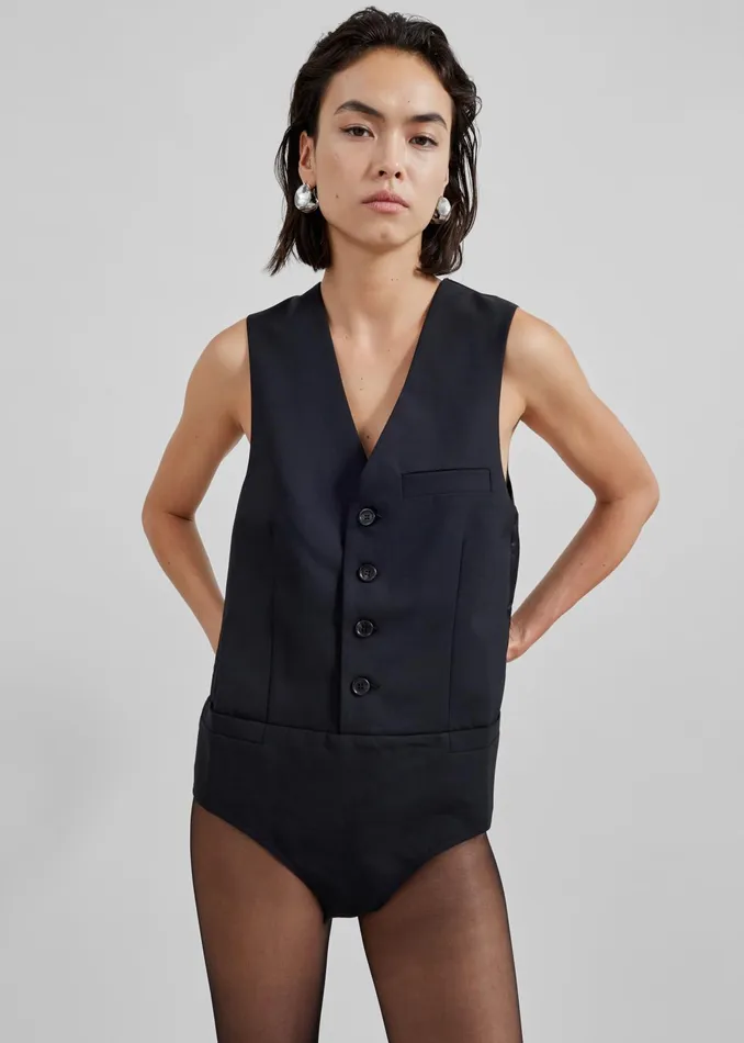 The Frankie Shop Tops Coperni Bodysuit 8211 Black 8211 Women
