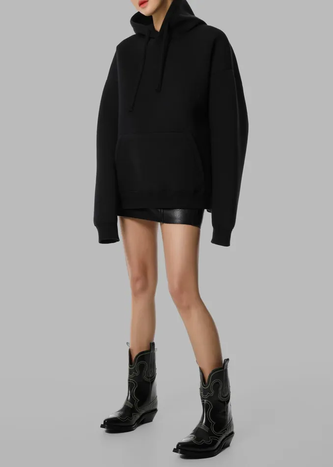 The Frankie Shop Tops Easton Oversized Hoodie 8211 Black 8211 Women