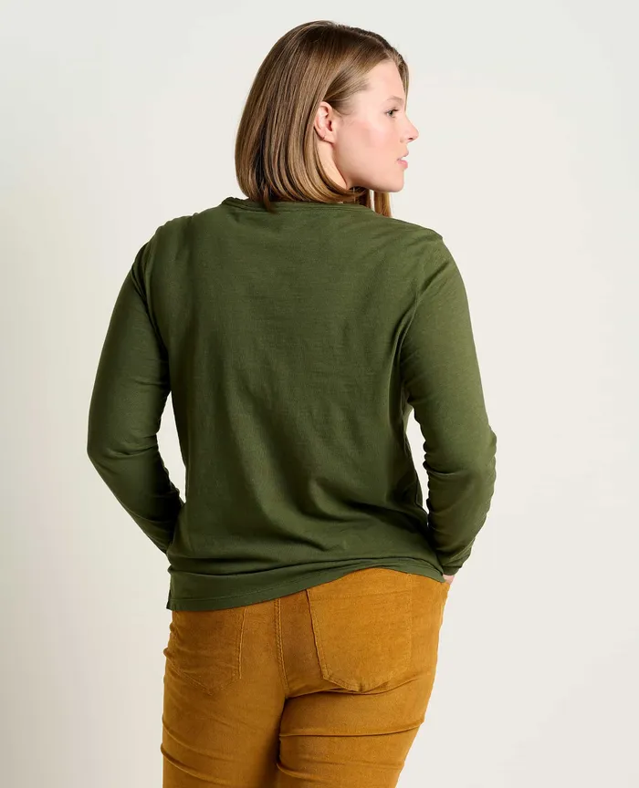 Tops and TShirts Women8217s Primo Long Sleeve Crew Chive ToadandCo Women8217s
