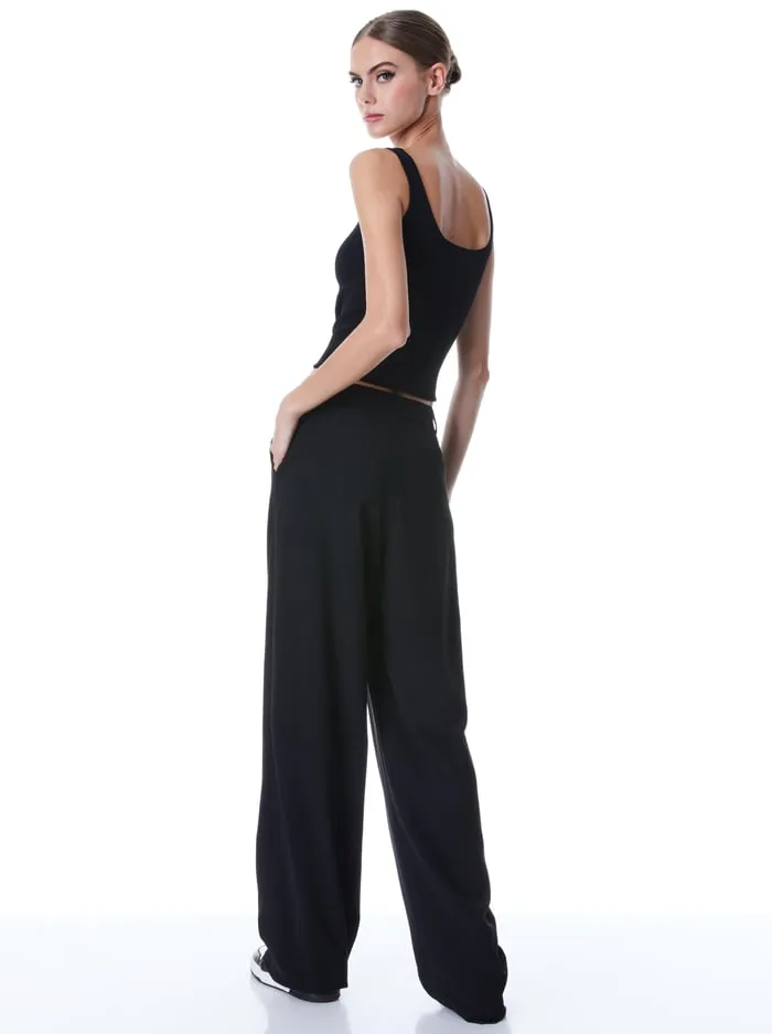 Tops Women Alice Olivia Daryn Sculpting Tank Black