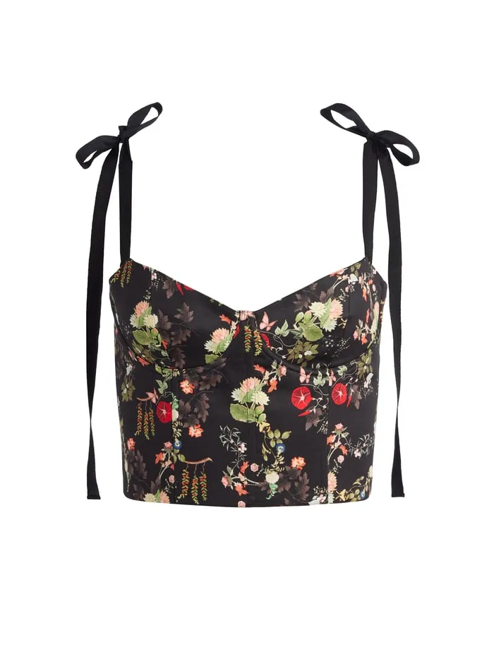 Tops Women Alice Olivia Helene Bustier Top Blush Kiss Black