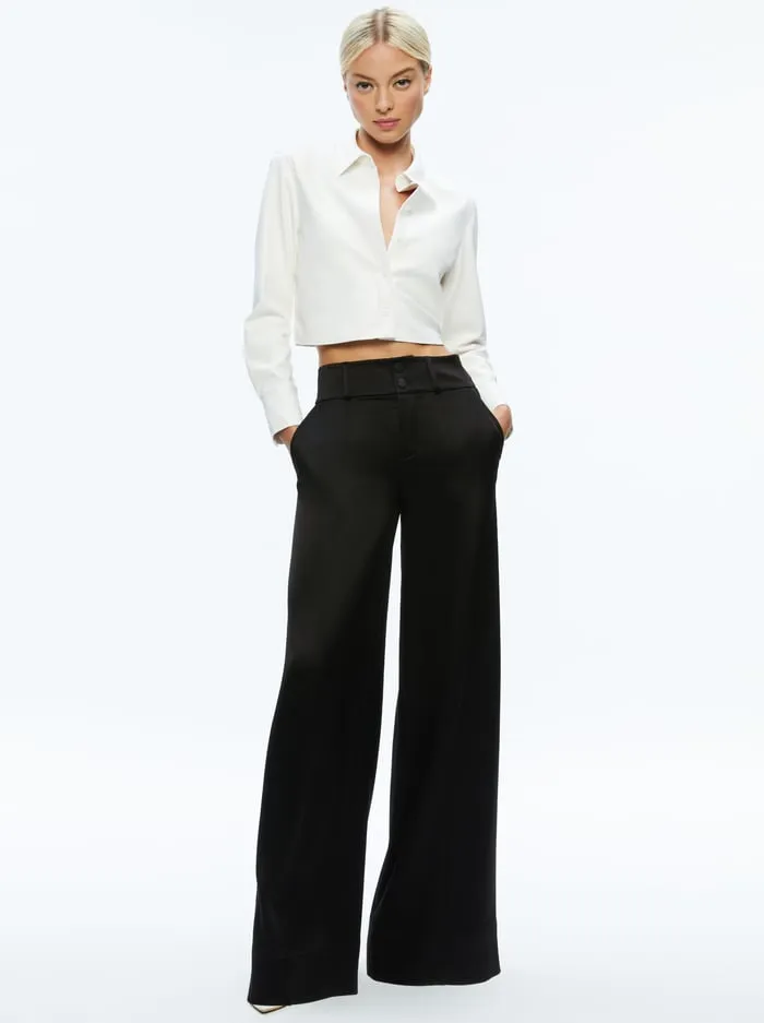 Tops Women Alice Olivia Leon Vegan Crop Top Off White