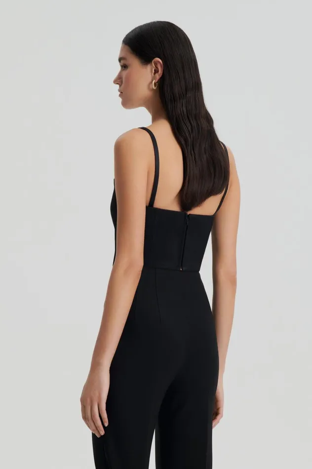 Tops Women Scanlan Theodore SATIN BUSTIER Black