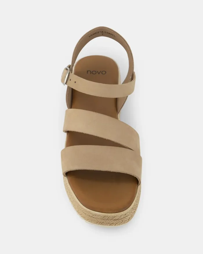 VANNEZA CAMEL Wedges NOVO Shoes Women