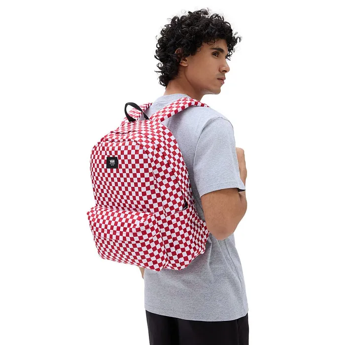 Vans Bags and Backpacks Men Old Skool Check Backpack Red