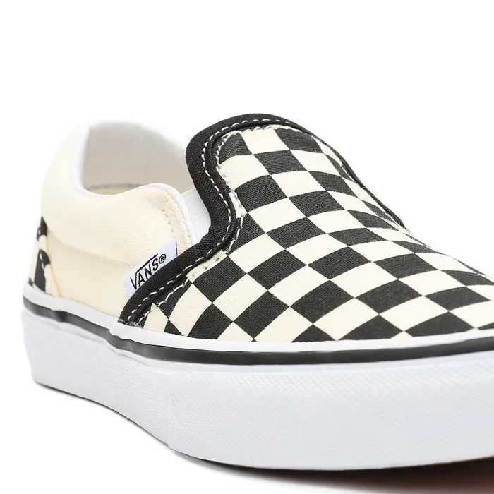 Vans Classics Kids Checkerboard Classic SlipOn Shoes 48 Years Black White