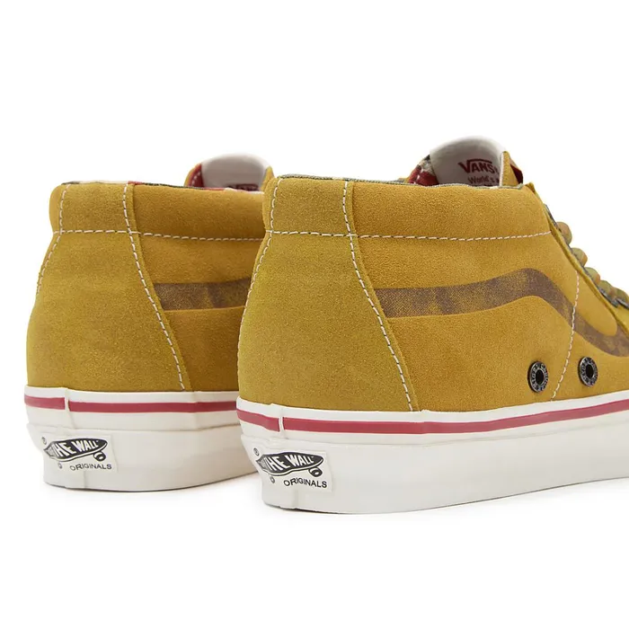 Vans HiTop Shoes Women Vault By X Nigel Cabourn OG Sk8Mid LX Shoes Pink
