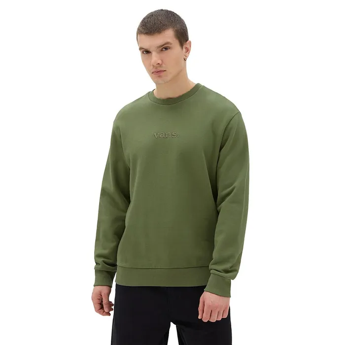 Vans Hoodies and Sweatshirts Men Essential Relaxed Crew Sweatshirt Green