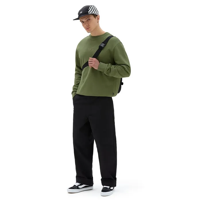 Vans Hoodies and Sweatshirts Men Essential Relaxed Crew Sweatshirt Green