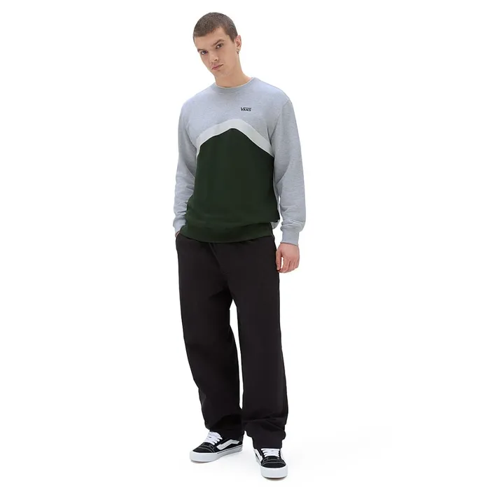 Vans Hoodies and Sweatshirts Men Sidestripe Block Crew Sweatshirt Green
