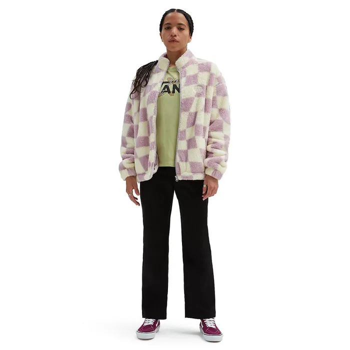 Vans Hoodies and Sweatshirts Women Digital Trip Mock Zip Sweatshirt Purple