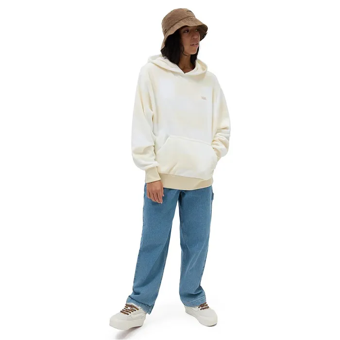Vans Hoodies and Sweatshirts Women Winter Checker Bloussant Pullover Hoodie Beige