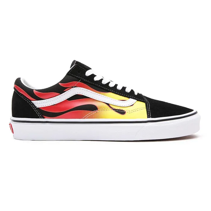 Vans Lowtop Shoes Men Flame Old Skool Shoes Black