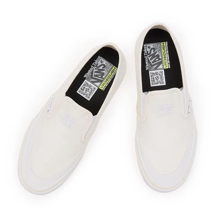 Vans Slipon Shoes Men X Wasted Talent SlipOn VR3 Shoes White
