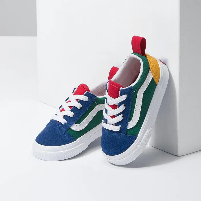 Vans Toddler Shoes 14 Years Kids Toddler Yacht Club Old Skool Elastic Lace Shoes 14 Years Multicolour