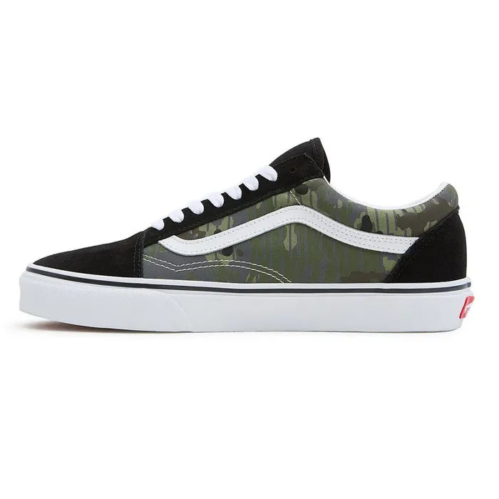 Vans View All Men Rain Camo Old Skool Shoes Green Grey
