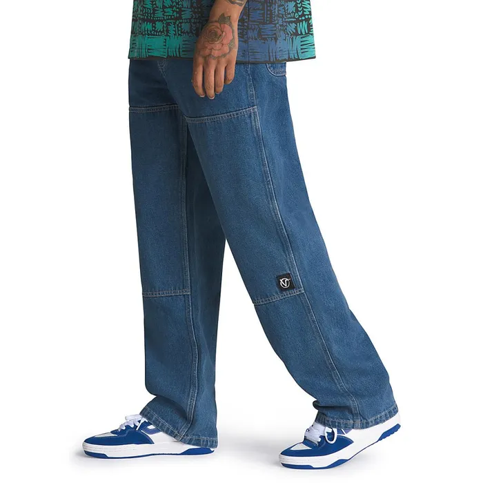 Vans View All Men Rowan Zorilla Drill Chore Loose Carpenter Denim Trousers Blue