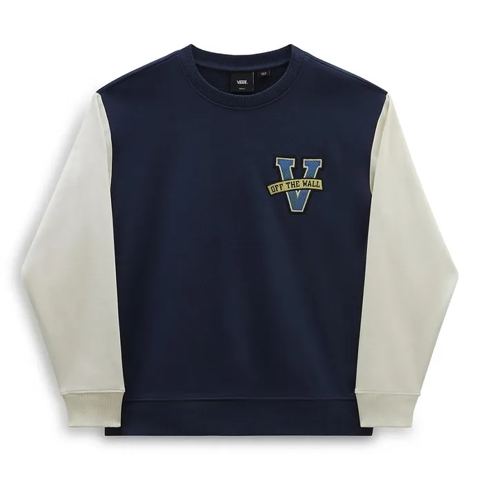 Vans View All Women Varsity V Oversized Crew Sweatshirt Blue