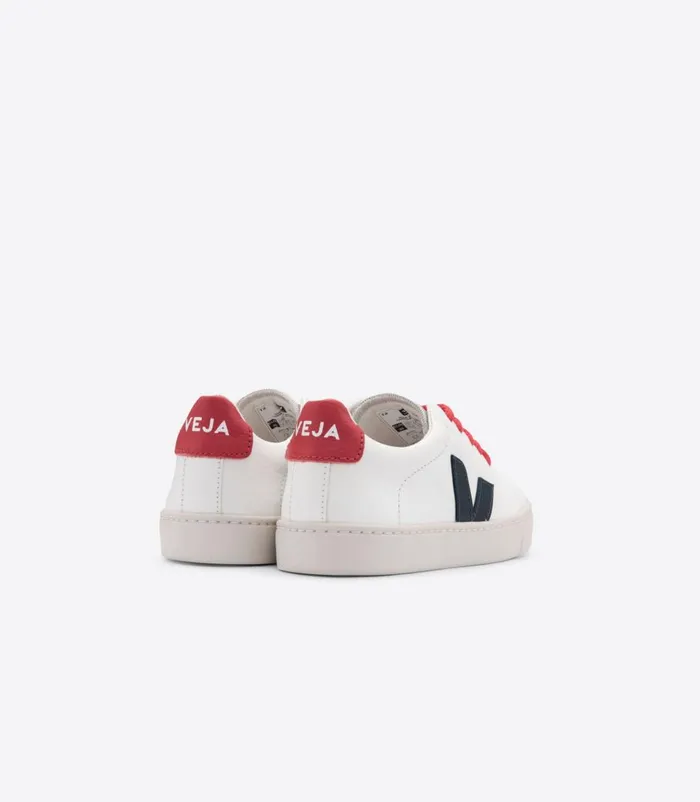 VEJA Esplar Kids ESPLAR LACES CHROMEFREE LEATHER WHITE NAUTICO PEKIN