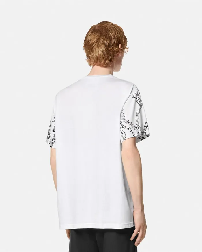 Versace Chain Couture RegularFit TShirt Whiteprint Men Jeans Couture