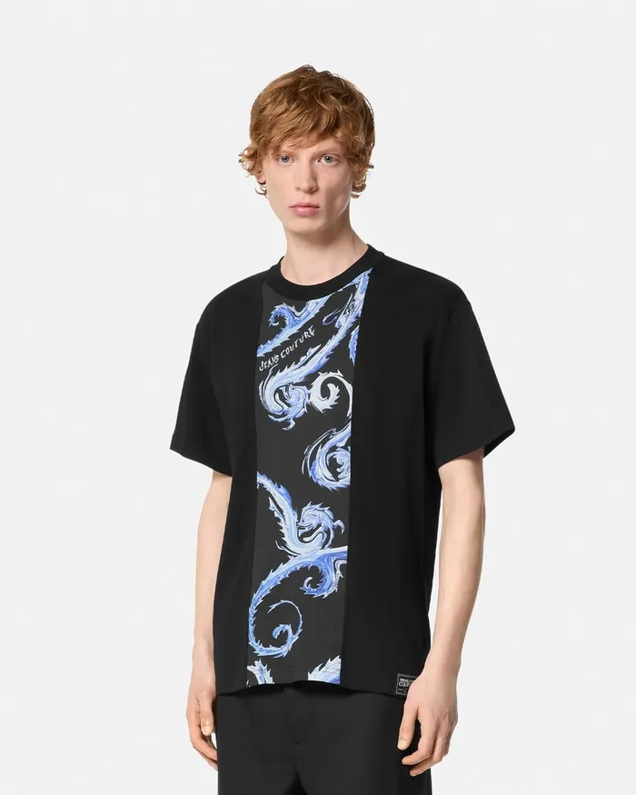 Versace Chromo Couture RegularFit TShirt Blueprint Men Jeans Couture