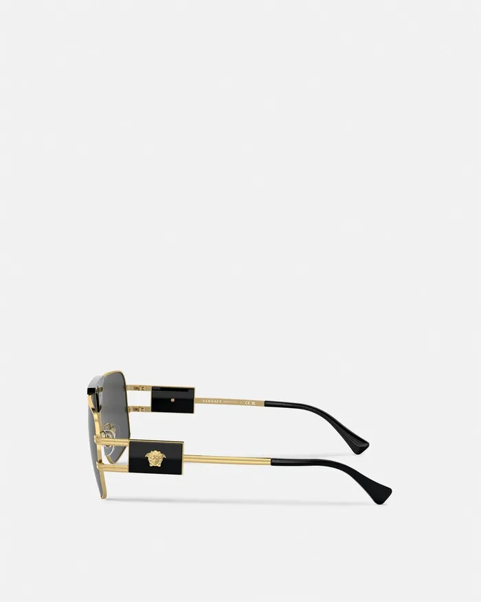 Versace Navigator Sunglasses Blackgold Men Sunglasses