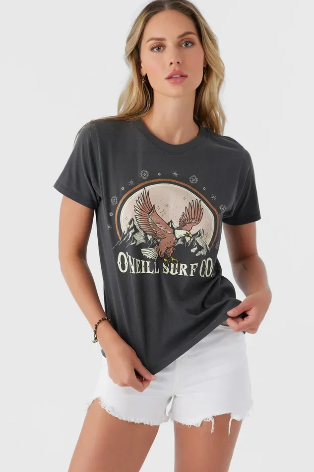 VINTAGE EAGLE TEE Washed Black Women O039NEILL Clothing