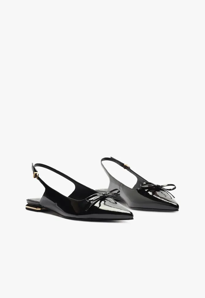 Violetta Sculpt Ballet Flat Black Gold Women Schutz Shoes Ballerinas