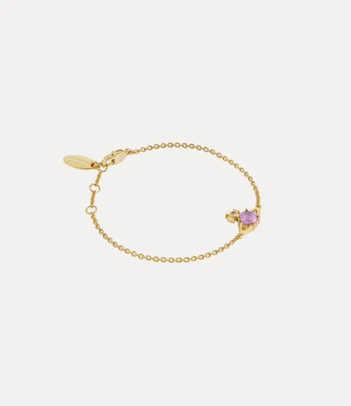 Vivienne Westwood Bracelets Women Reina Small Bracelet Gold Violet Cz